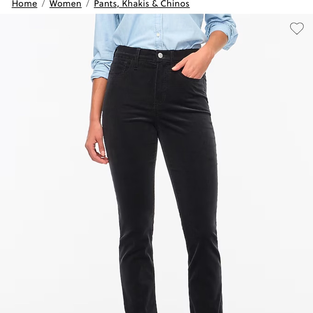 J crew corduroy black size 32 NWT